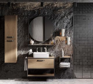 Зеркало Акватон Лофт Фабрик 80см дуб кантри 1A242602LTDY0